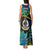 Malampa Day Tank Maxi Dress Vanuatu Flowers with Malampa Emblem Tribal Pattern - Wonder Print Shop