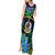 Malampa Day Tank Maxi Dress Vanuatu Flowers with Malampa Emblem Tribal Pattern - Wonder Print Shop