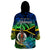 Malampa Day Wearable Blanket Hoodie Vanuatu Flowers with Malampa Emblem Tribal Pattern - Wonder Print Shop