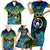 Personalised Malampa Day Family Matching Short Sleeve Bodycon Dress and Hawaiian Shirt Vanuatu Flowers with Malampa Emblem Tribal Pattern - Wonder Print Shop