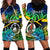 Personalised Malampa Day Hoodie Dress Vanuatu Flowers with Malampa Emblem Tribal Pattern - Wonder Print Shop