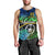 Personalised Malampa Day Men Tank Top Vanuatu Flowers with Malampa Emblem Tribal Pattern - Wonder Print Shop