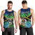 Personalised Malampa Day Men Tank Top Vanuatu Flowers with Malampa Emblem Tribal Pattern - Wonder Print Shop