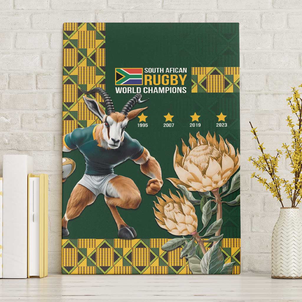 South Africa Rugby History World Champions Canvas Wall Art Springboks Make History LT9 - Wonder Print Shop