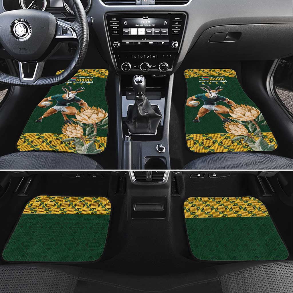 South Africa Rugby History World Champions Car Mats Springboks Make History LT9 - Wonder Print Shop