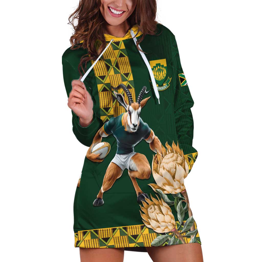 South Africa Rugby History World Champions Hoodie Dress Springboks Make History - Wonder Print Shop