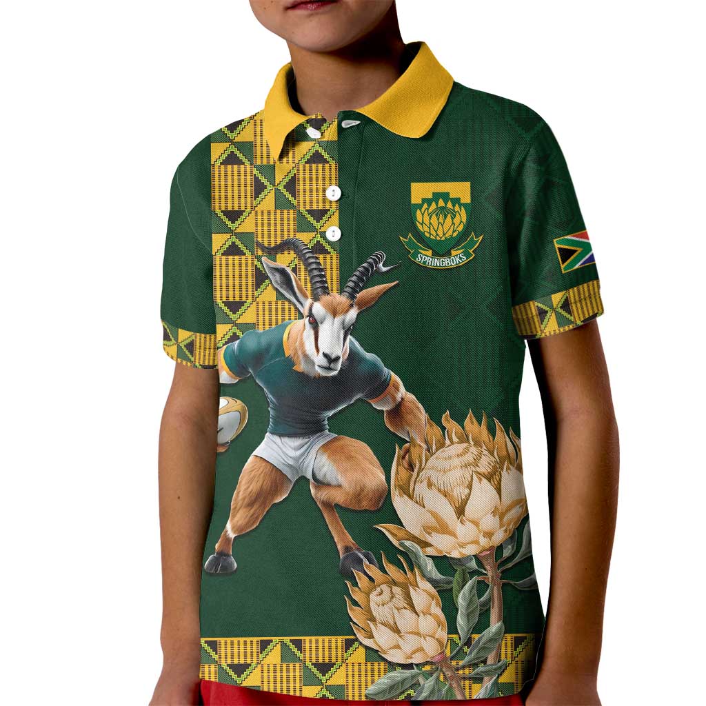 South Africa Rugby History World Champions Kid Polo Shirt Springboks Make History - Wonder Print Shop