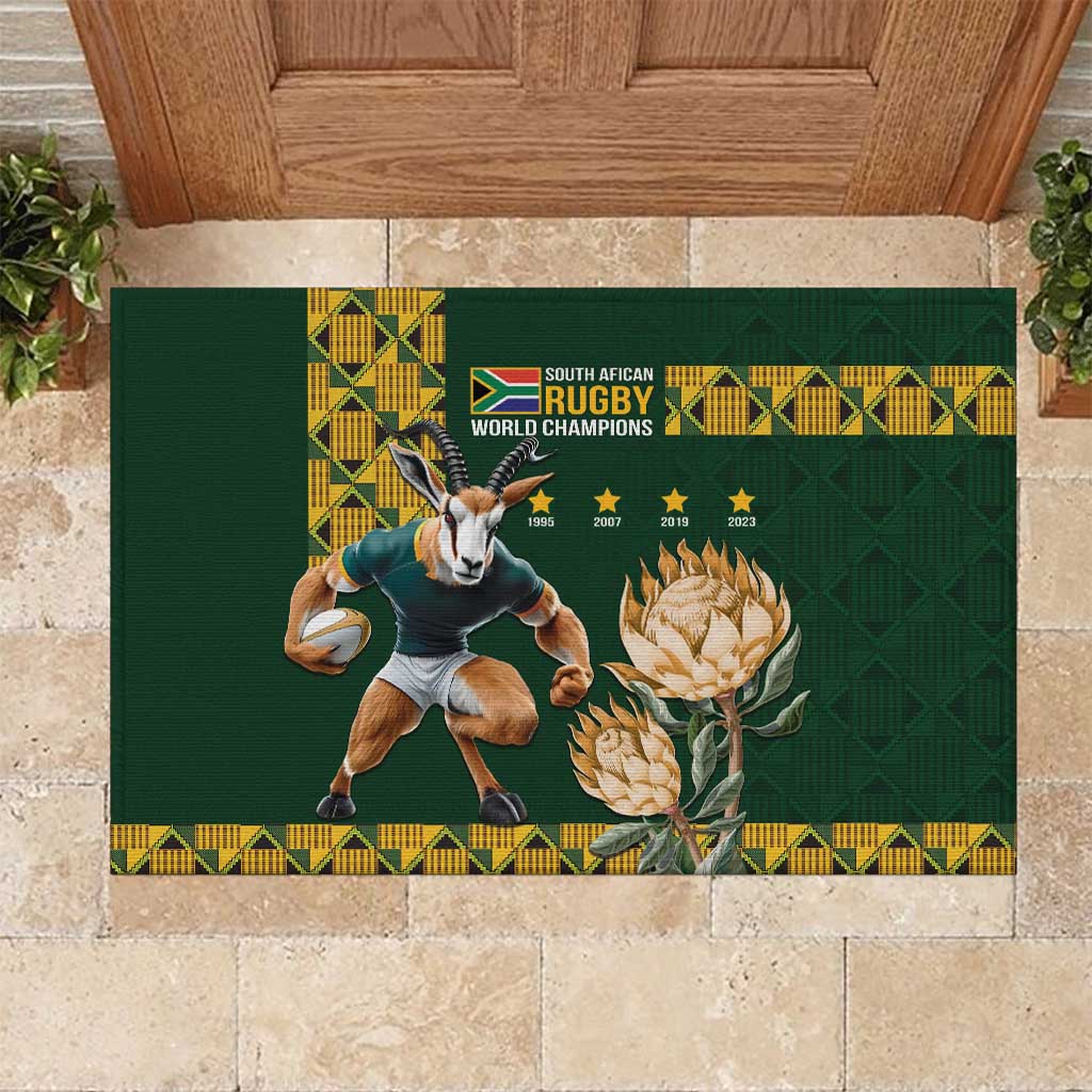 South Africa Rugby History World Champions Rubber Doormat Springboks Make History