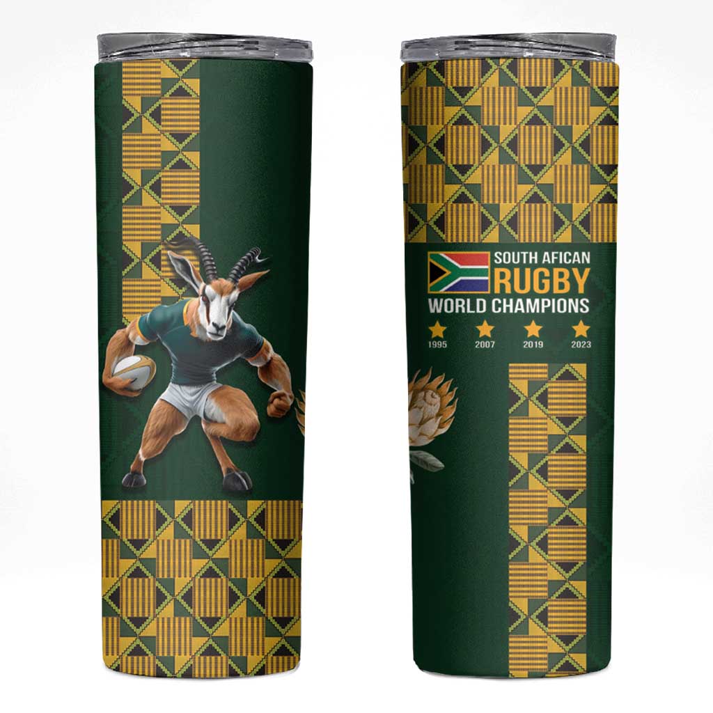 South Africa Rugby History World Champions Skinny Tumbler Springboks Make History