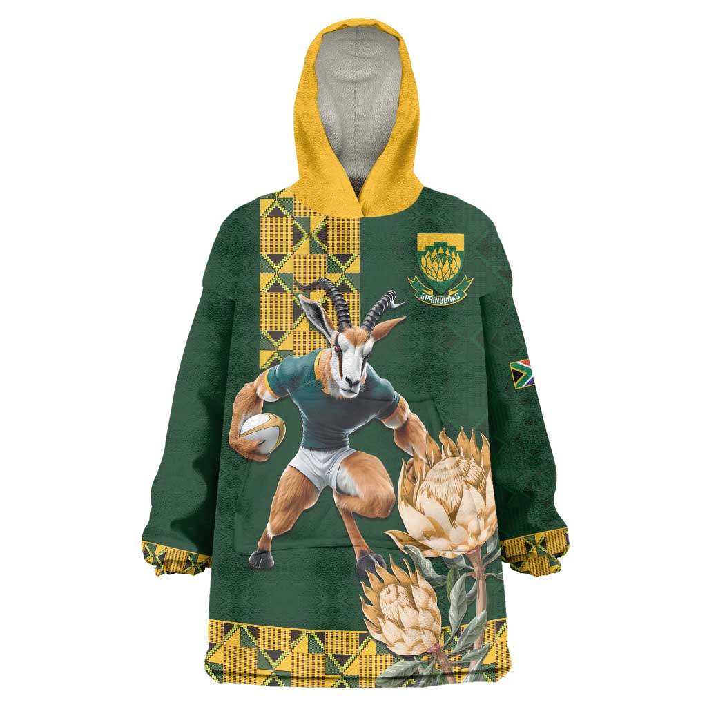 South Africa Rugby History World Champions Wearable Blanket Hoodie Springboks Make History