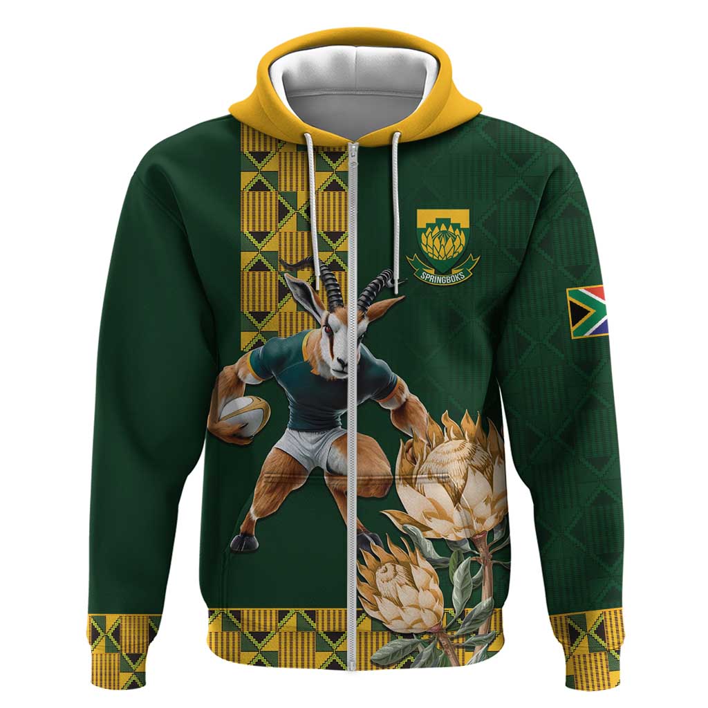 South Africa Rugby History World Champions Zip Hoodie Springboks Make History