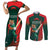 Bangladesh Cricket Custom Couples Matching Short Sleeve Bodycon Dress and Long Sleeve Button Shirt The Tigers Mascot with Sporty Style LT9 - Wonder Print Shop