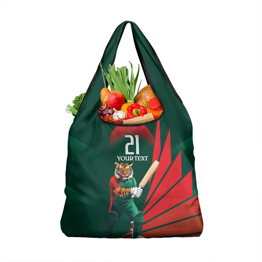 Bangladesh Cricket Custom Grocery Bag The Tigers Mascot with Sporty Style