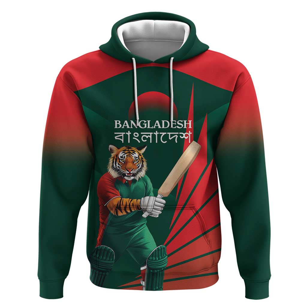 Bangladesh Cricket Custom Hoodie The Tigers Mascot with Sporty Style - Wonder Print Shop