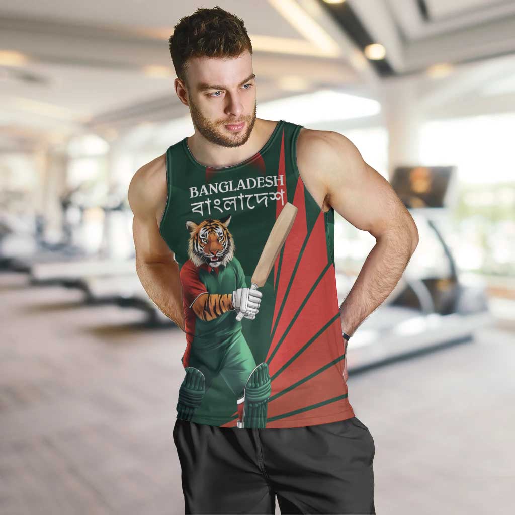 Bangladesh Cricket Custom Men Tank Top The Tigers Mascot with Sporty Style - Wonder Print Shop