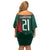 Bangladesh Cricket Custom Off Shoulder Short Dress The Tigers Mascot with Sporty Style - Wonder Print Shop