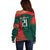 Bangladesh Cricket Custom Off Shoulder Sweater The Tigers Mascot with Sporty Style - Wonder Print Shop