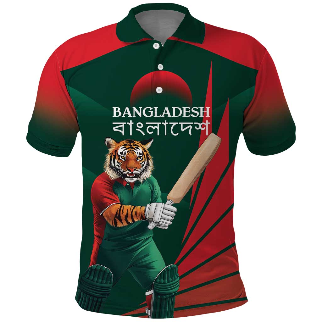 Bangladesh Cricket Custom Polo Shirt The Tigers Mascot with Sporty Style