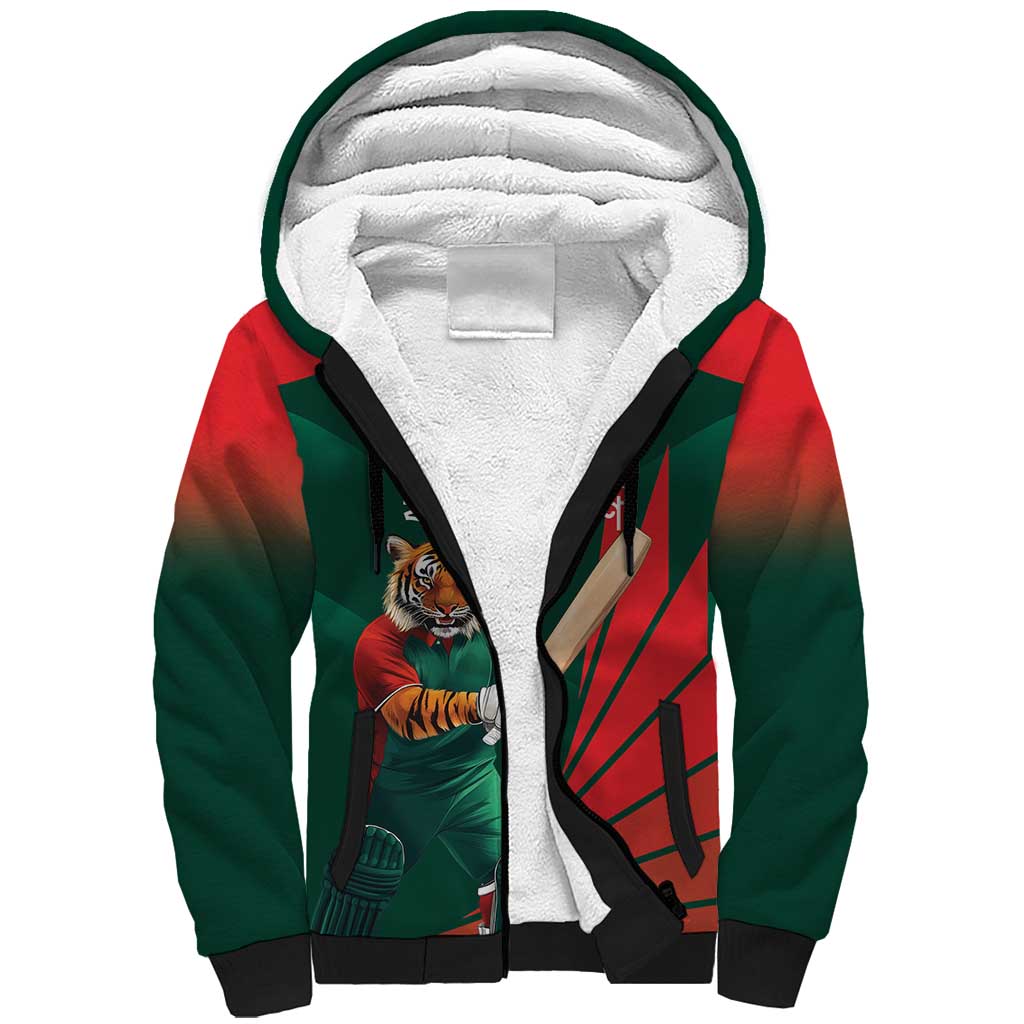 Bangladesh Cricket Custom Sherpa Hoodie The Tigers Mascot with Sporty Style - Wonder Print Shop