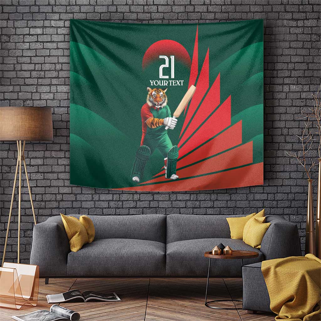 Bangladesh Cricket Custom Tapestry The Tigers Mascot with Sporty Style