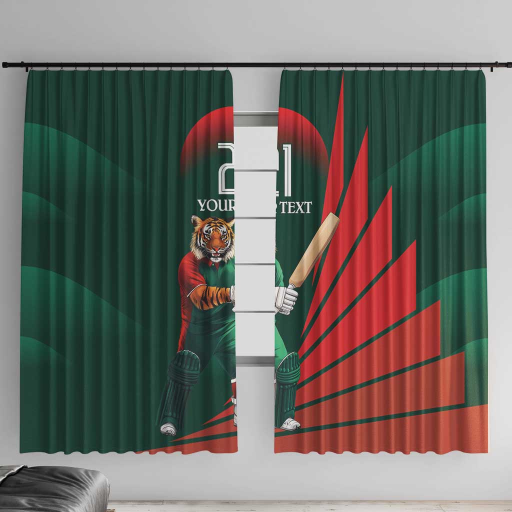 Bangladesh Cricket Custom Window Curtain The Tigers Mascot with Sporty Style