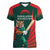 Bangladesh Cricket Custom Women V-Neck T-Shirt The Tigers Mascot with Sporty Style