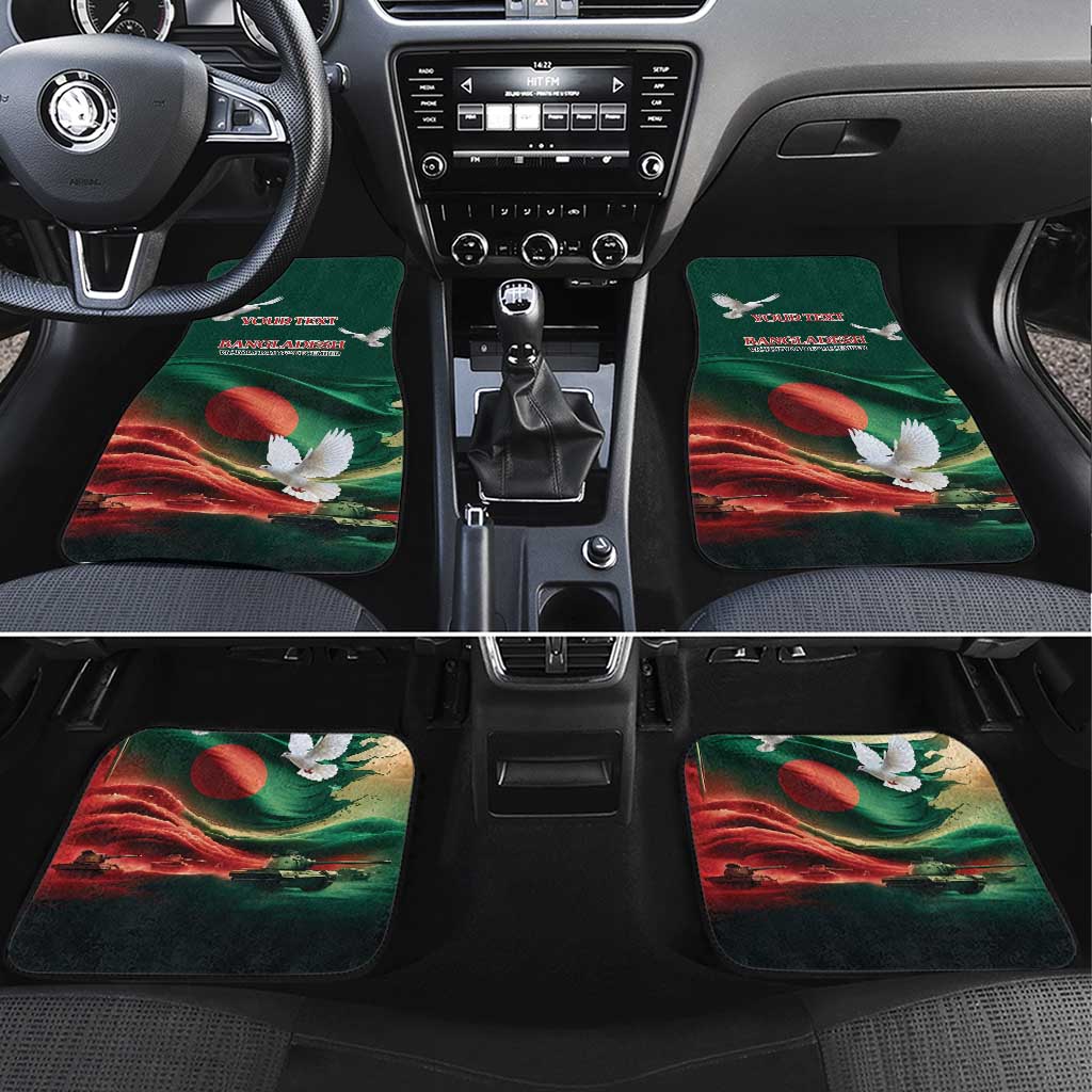 Bangladesh Victory Day Personalized Car Mats Since 1971 with Flag Art LT9 - Wonder Print Shop