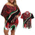 Happy Jamhuri Day Kenya Couples Matching Off Shoulder Short Dress and Hawaiian Shirt Kenyan Lion and Maasai Shield LT9 - Wonder Print Shop