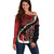 Happy Jamhuri Day Kenya Off Shoulder Sweater Kenyan Lion and Maasai Shield - Wonder Print Shop