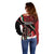 Happy Jamhuri Day Kenya Off Shoulder Sweater Kenyan Lion and Maasai Shield - Wonder Print Shop