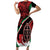 Happy Jamhuri Day Kenya Short Sleeve Bodycon Dress Kenyan Lion and Maasai Shield - Wonder Print Shop