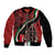 Happy Jamhuri Day Kenya Sleeve Zip Bomber Jacket Kenyan Lion and Maasai Shield - Wonder Print Shop