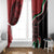 Happy Jamhuri Day Kenya Window Curtain Kenyan Lion and Maasai Shield - Wonder Print Shop