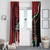 Happy Jamhuri Day Kenya Window Curtain Kenyan Lion and Maasai Shield - Wonder Print Shop