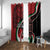 Happy Jamhuri Day Kenya Window Curtain Kenyan Lion and Maasai Shield - Wonder Print Shop