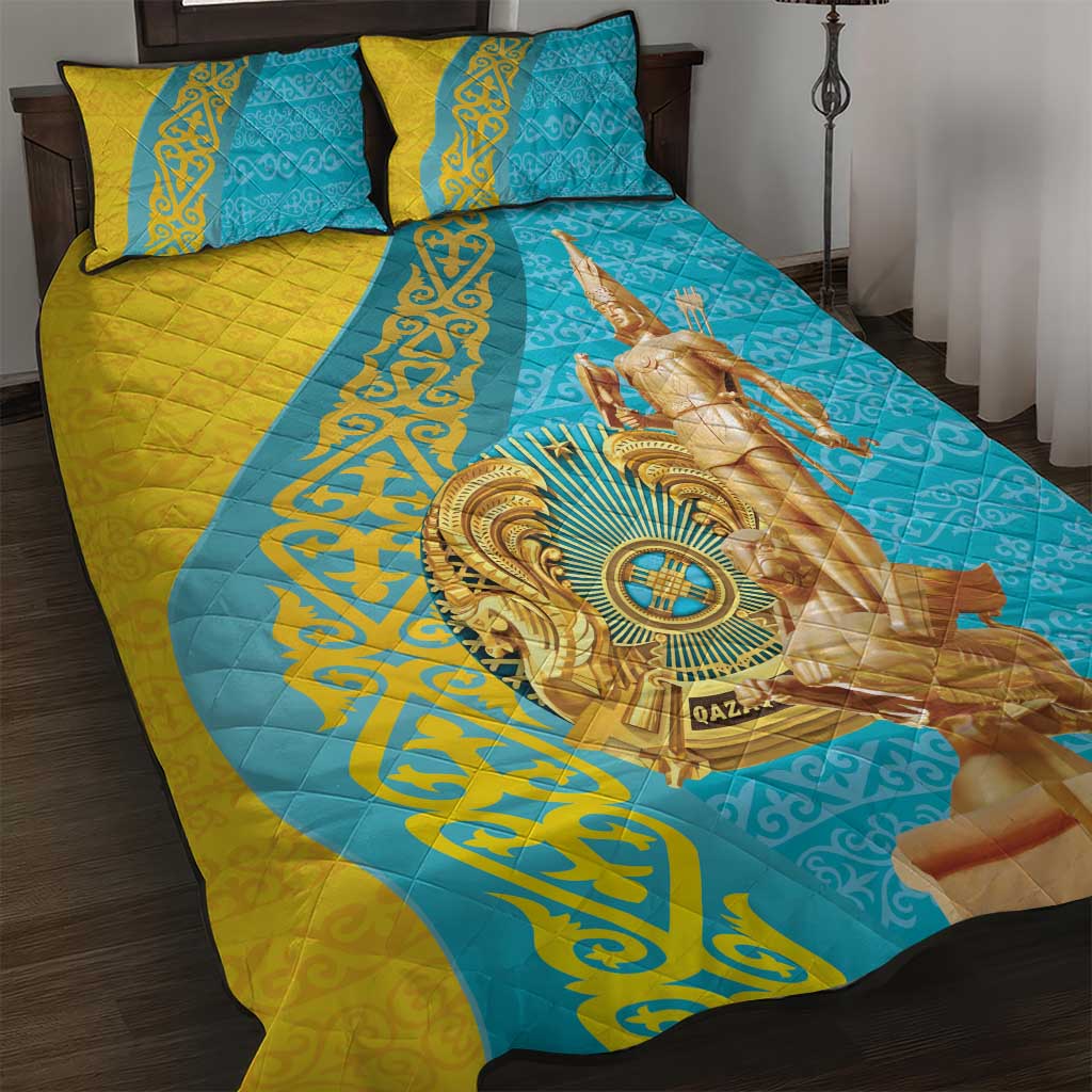 Issyk Mystery Kazakhstan Golden Man Quilt Bed Set - Wonder Print Shop