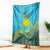 Kazakhstan Independence Day Personalized Blanket 16 December with Kazakh Pattern