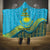 Kazakhstan Independence Day Personalized Hooded Blanket 16 December with Kazakh Pattern