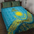 Kazakhstan Independence Day Personalized Quilt Bed Set 16 December with Kazakh Pattern - Wonder Print Shop