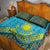 Kazakhstan Independence Day Personalized Quilt Bed Set 16 December with Kazakh Pattern - Wonder Print Shop