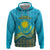 Kazakhstan Independence Day Personalized Zip Hoodie 16 December with Kazakh Pattern - Wonder Print Shop