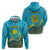 Kazakhstan Independence Day Personalized Zip Hoodie 16 December with Kazakh Pattern - Wonder Print Shop