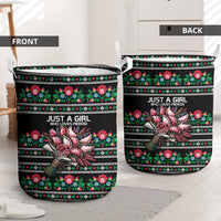Pink Pierogi Flowers Over Dumplings Laundry Basket