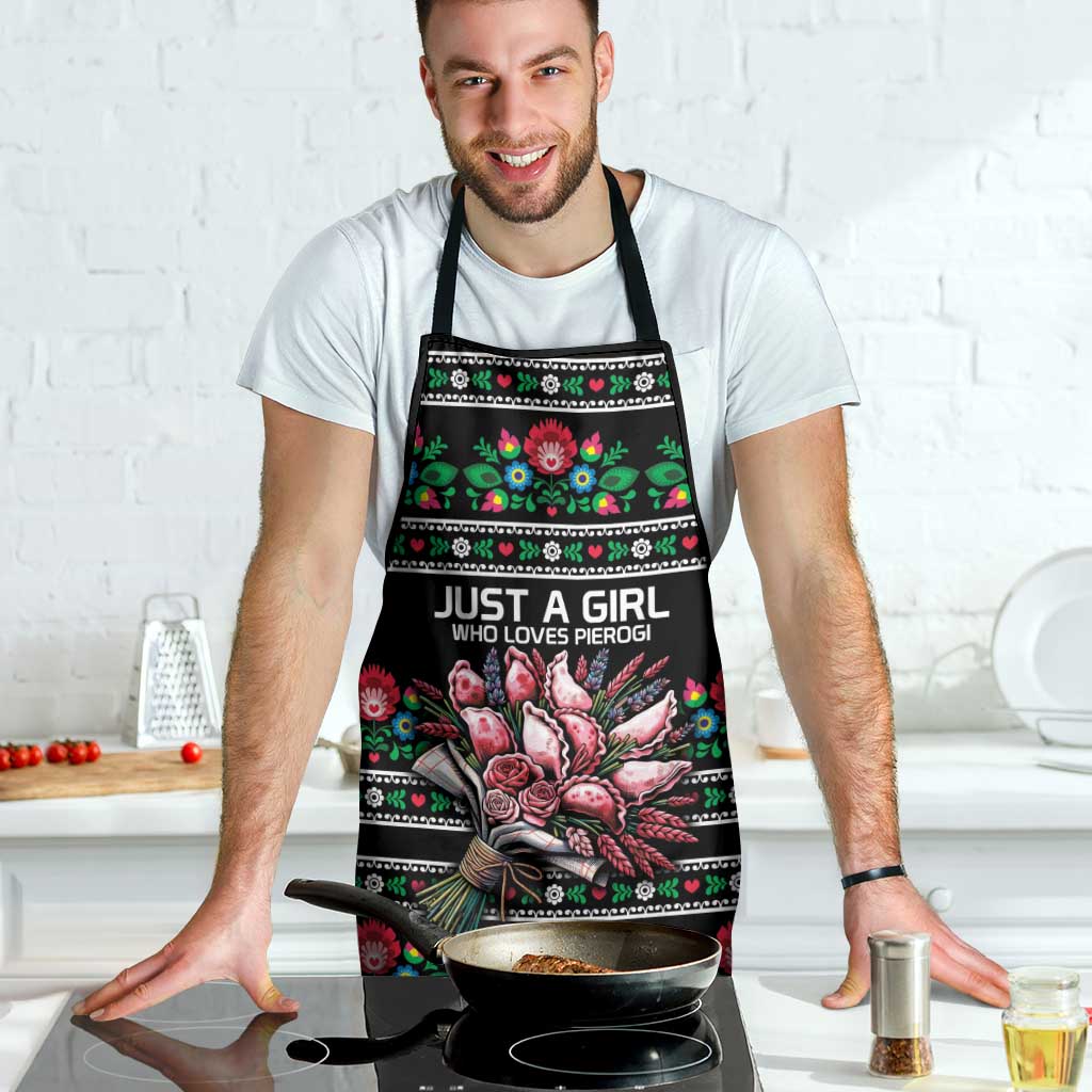Pink Pierogi Flowers Over Dumplings Apron