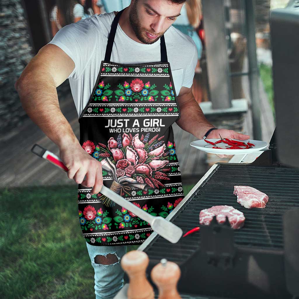 Pink Pierogi Flowers Over Dumplings Apron