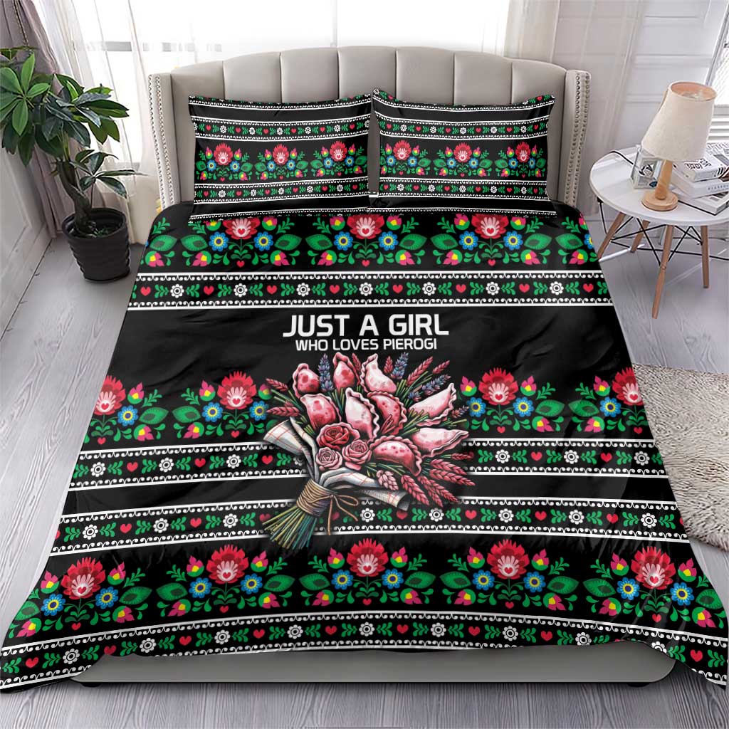 Pink Pierogi Flowers Over Dumplings Bedding Set
