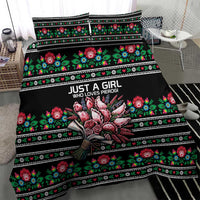 Pink Pierogi Flowers Over Dumplings Bedding Set
