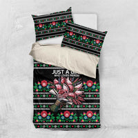 Pink Pierogi Flowers Over Dumplings Bedding Set