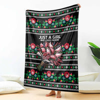 Pink Pierogi Flowers Over Dumplings Blanket