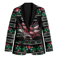 Pink Pierogi Flowers Over Dumplings Blazer